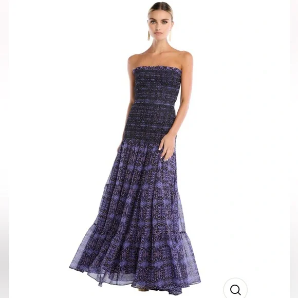 NWT Allison New York Scout Maxi Dress Purple Kaleidoscope Women's Size Small - Picture 2 of 10